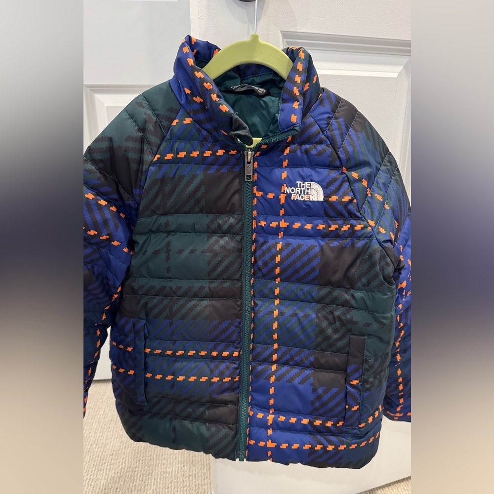 The North Face Plaid Puffer Coat EUC